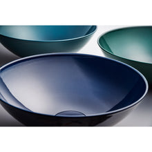 Load image into Gallery viewer, Alape 3900 000 092 Aqua dish basin D300mm in deep blue without tap hole and overflow, with drain valve and valve cap
