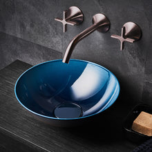 Load image into Gallery viewer, Alape 3900 000 092 Aqua dish basin D300mm in deep blue without tap hole and overflow, with drain valve and valve cap
