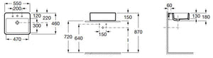 A327576000 Element-S countertop basin  size:  550 x 470 mm  color: white