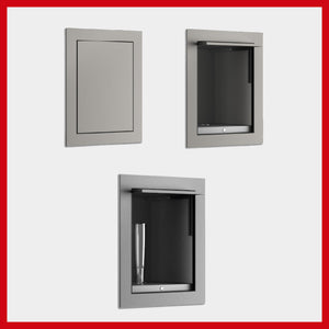 816483041 Built-In Cubicle in Silver for Toilet-Jet