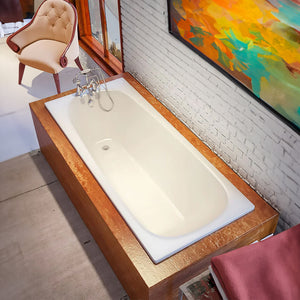 3500 Betteform enamelled press steel non-apron bathtub with antislip and anti-noise [鋼板浴缸] size: 1500 x 700mm, white