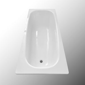3710 Betteform Enamelled Press Steel Non-Apron Bathtub with Antislip and Anti-Noise [鋼板浴缸] Color: White Size: 1700 x 750mm