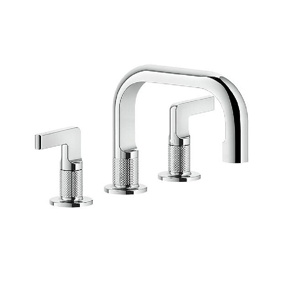 INCISO 58011.031 Three-holes basin mixer with flexible hoses with waste in 031 Chrome
