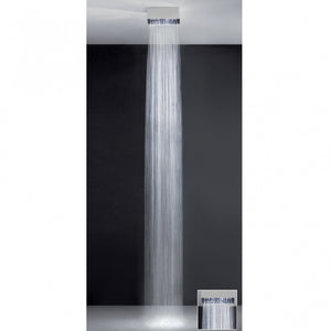 Segni 33015.238 Ceiling-Mount Overhead Shower in Steel Mirror  Size : 202 X 202 X 90 mm