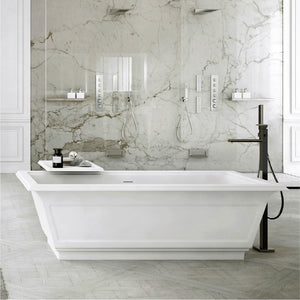 Eleganza 46715521 Freestanding Bathtub 1800 X 850 X 550 mm in White with WasteFreestanding Cristalplant Bathtub 1800 x 850 x 550 mm (defective)