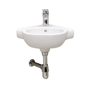A32724C000 (EU) N-Meridian corner washbasin w/fix.   size: 350 x 350 mm  in white