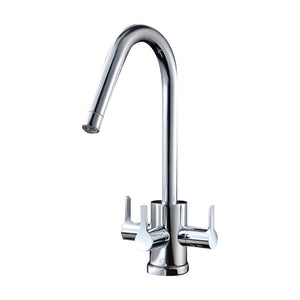 Kt31h Three Handle Design with "Hook" Spout and Filter in Chrome  [濾水廚房龍頭]