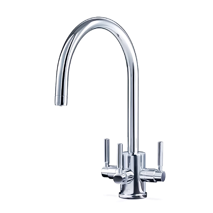 Kt33c Three Handle Design with C Spout and Filter in Chrome  [濾水廚房龍頭]