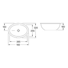 Load image into Gallery viewer, Loop &amp; Friends 6161.00.01 Undercounter Basin 385 X 255 mm in White with Overflow
