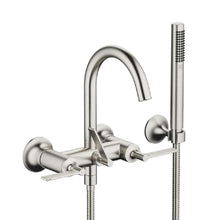 Load image into Gallery viewer, VAIA 25133819-06   Wall-mounted Exposed Twin Handle Bath Mixer w/Handshower Set in Platinum Matt
