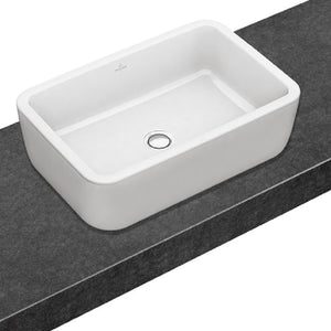 Architectura 412760R1 rectangular wash basin 600mm in white alpin ceramicplus