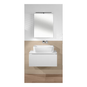 Architectura 412760R1 rectangular wash basin 600mm in white alpin ceramicplus