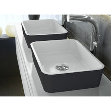 Load image into Gallery viewer, Edge VB-EDG-45-AN sit-on washbasin 450 x 322 x 110 mm in anthracite QUARRYCAST™
