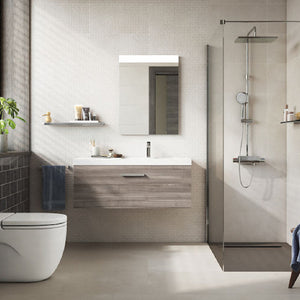 A812263000 (EU) Prisma COMFORT mirror with upper and lower LED lighting and demister device, 600 x 800 x 35 mm