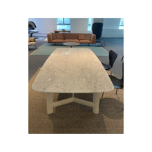 Load image into Gallery viewer, Alex TAL230L Table, 2300w x 1100d x 730h mm, Top Matt Carrara White Marble 0890M, Frame Glossy Sand Beige 1344L
