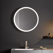 Load image into Gallery viewer, Alape 6744 001 899 SP.FR600.R1 round mirror D600x40mm in matt black with LED light
