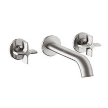 Load image into Gallery viewer, A5A4476VS0 Built-in 3 holes basin mixer 232mm in brushed steel
