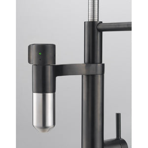 120.0551.242  Vitual Capsule 2 in 1 semi-professional filter tap in matt black and silk steel PVD  2合1半專業過濾龍頭