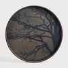 20404, Black Tree Wooden Tray Ø610 x 40 mm, Large, Round