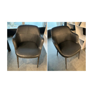 Caratos CA60A Chair, 595w x 605d x 800h mm, Frame Graphite Painted 0252G, Leather Alfa 157