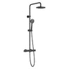 A5A9718NMG  Victoria-T thermostatic shower column in Brushed Titanium Black with handshower
