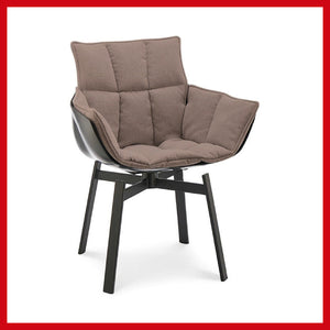 P1GN Small Swivel Chair, 610w x 600d x 860h mm, Fabric Asolo 797, Frame Black Painted 01510, Shell Anthracite Shell 0016A