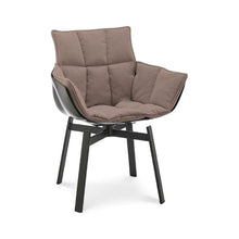 Load image into Gallery viewer, P1GN Small Swivel Chair, 610w x 600d x 860h mm, Fabric Asolo 797, Frame Black Painted 01510, Shell Anthracite Shell 0016A
