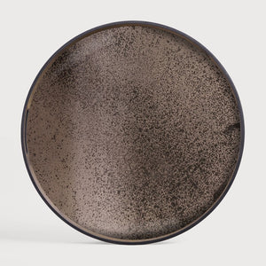 Ethnicraft 20403, Bronze Mirror tray Ø480 x 40 mm, Small, Round