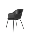 Bat 10029362 Chair With Un-Upholstered, 610w x 570d x 830h mm, Frame Black Matt, Shell Dark Green