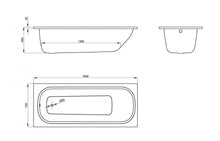 Load image into Gallery viewer, 1272 Betteclassic Pressed  Steel Non-Apron Bathtub 鋼板浴缸 with Anti-Noise    Size: 1800x750mm  Color: White (Wt)
