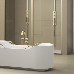 A24844800V Baia freestanding bathtub 1800 x 800 mm with 4 handles in brushed steel[獨立浴缸]
