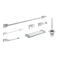 Load image into Gallery viewer, Bauhaus 7 pieces bathroom accessories bundle in Chrome with logo
