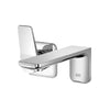 36810845.00 wall-mounted basin mixer in chrome with 35807970.90 concealed rough part, mixer on left