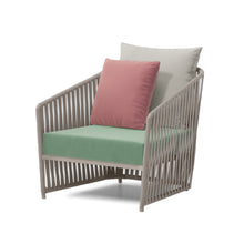 Load image into Gallery viewer, Bitta Lounge Chair in Jasmine Bela Ropes 431 and Lagoon Laminate 249
