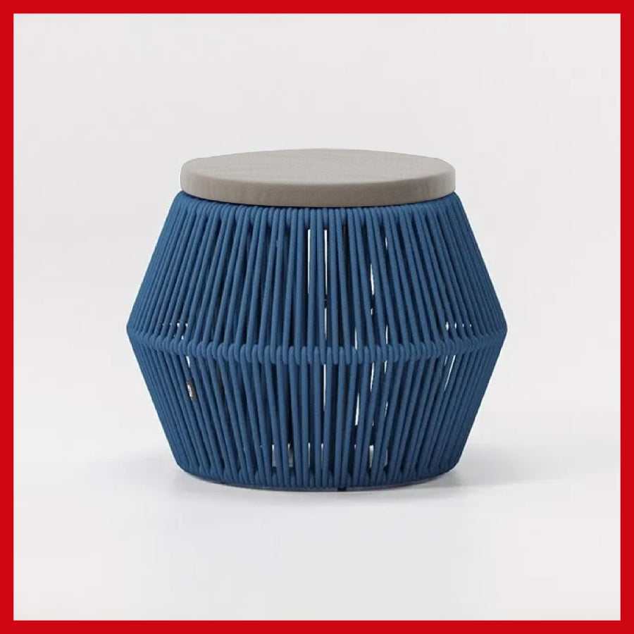 Kettal Objects 54340-400-30 Complements Pouf, D606 x 440h mm with 5401-009 Complements High Pouf, D600 mm