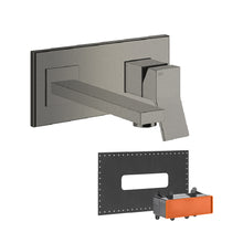 Load image into Gallery viewer, Rettangolo K 53088.149 External Part for Built-In Mixer in Finox with Spout and Projection 207 mm w/44697.031 internal part, GA
