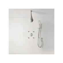 Load image into Gallery viewer, Goccia 33734.299 2-way Thermostatic Mixer with 09256.031 concealed part, 33751.279 vertical shower head 387mm high &amp; 45223.279 Shower Set in  White Cn
