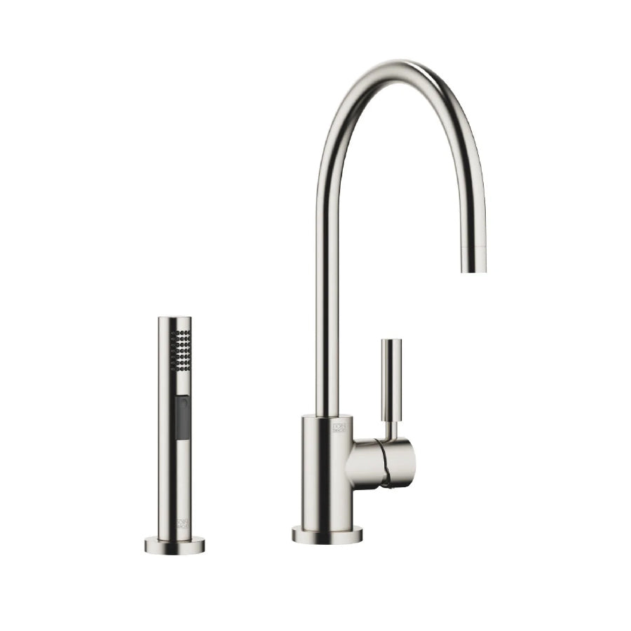 Dornbracht Tara Classic 33826888-06 Sink Mixer with 27721970-06Pull-out Spray in Platinum Matt