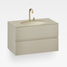Load image into Gallery viewer, 856717820 Furniture with Two Drawers 1200 X 590 X 570 mm in Greige with 327762.000 One Undercounter Basin in white
