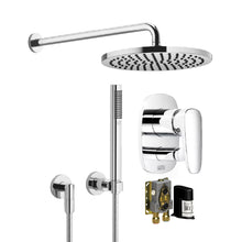 Load image into Gallery viewer, Xstream 3611572000 Bath and Shower Mixer in Polished Chrome with CONCEALED PART, WALL-MOUNTED SHOWER AND ? HAND SHOWER SET
