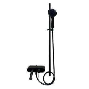 33613.299 single lever bath and shower with M&Z AC800187 shower set in matt black