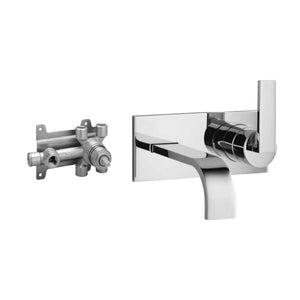 36.820.785.00 Wall-Mounted Basin Mixer with Cover Plate Finish: Chrome Plated (concealed part, right included)