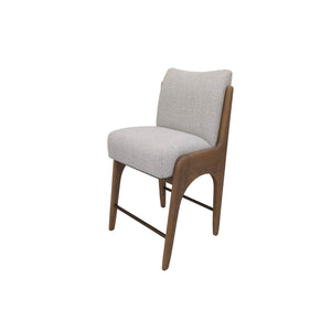 Art Deco Garden Enko FCHCC256EK Bar stool Chair, 450w x 450d x 650dmm, Frame Grey Pinewood, Fabric Dusty White