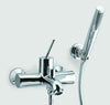 5a0159c0n Lanta Wall Mounted  Bath and Shower Mixer with Flexible Hose & Hand Shower   Finish: Chrome