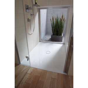 Shower Tray Made Of Enamelled Pressed Steel 1400 X 750mm in White with Antislip