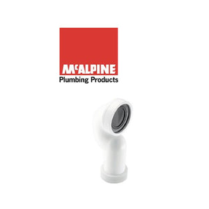 MCALPINE Art. Wc-Conq Plastic Toilet Adaptor  Color : White / 24
97-107mm Inlet x 4"/110mm Outlet 90°