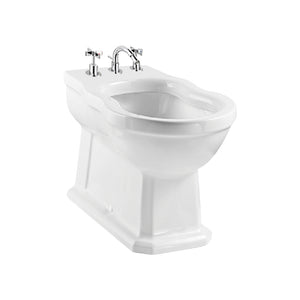 Bidet with Ceramicplus and overflow in white, with bidget spout