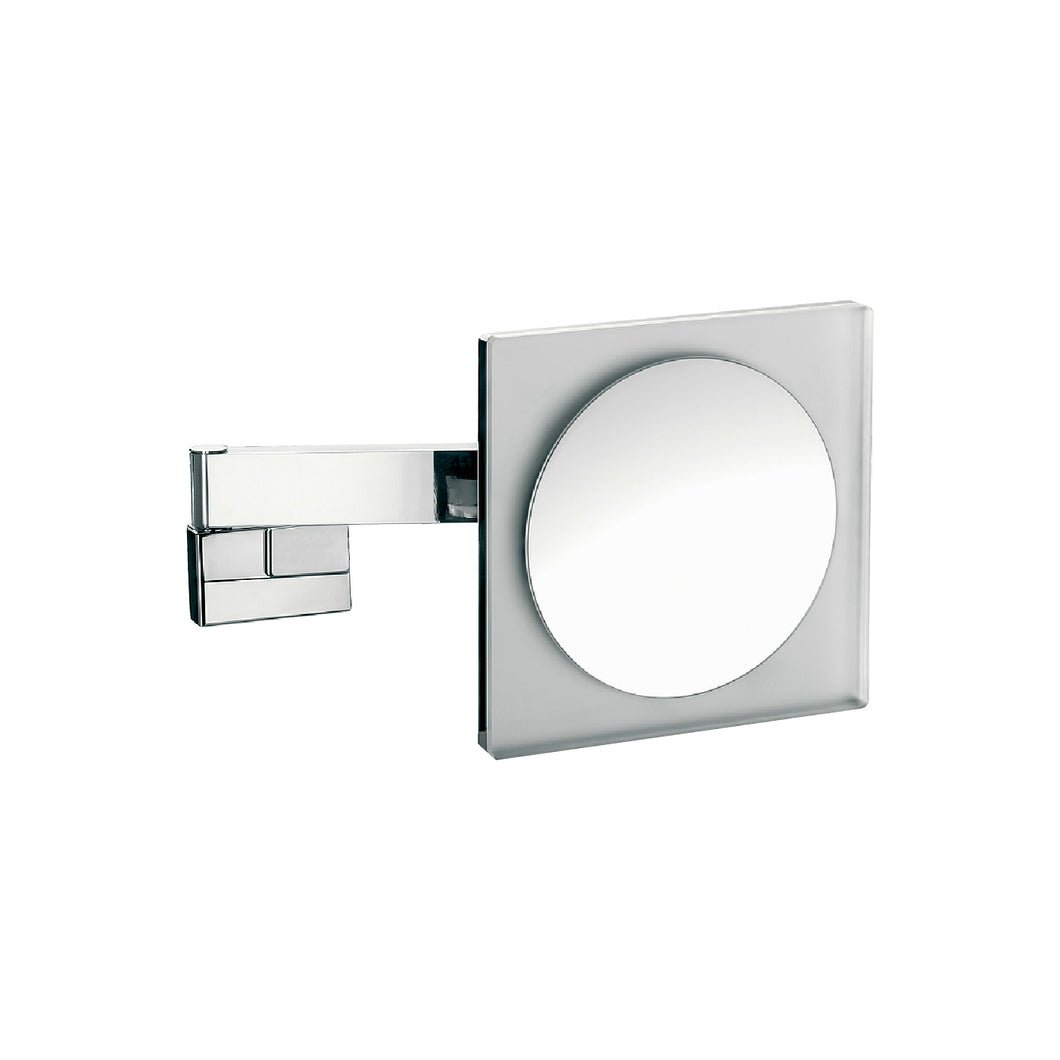 Spiegel 1096.060.04 Led Wall-Mounted Square Shaving and Cosmetic Mirror (5x) (Chrome)