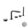 Af/21 Fukasawa 2793a265 Deck-Mount Bath Mixer in Brushed Stainless Steel with Handshower