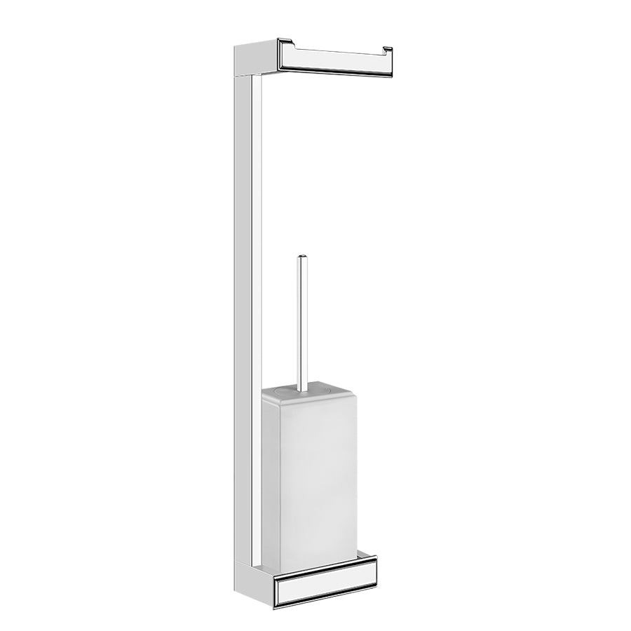 Eleganza 46467.031 Wall-mounted column with paper roll holder and brush holder in Chrome
